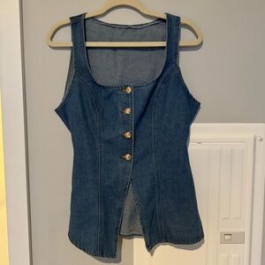 Denim Sleeveless Top